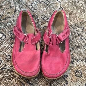 Birkenstock Pink Leather Mary Jane Shoes